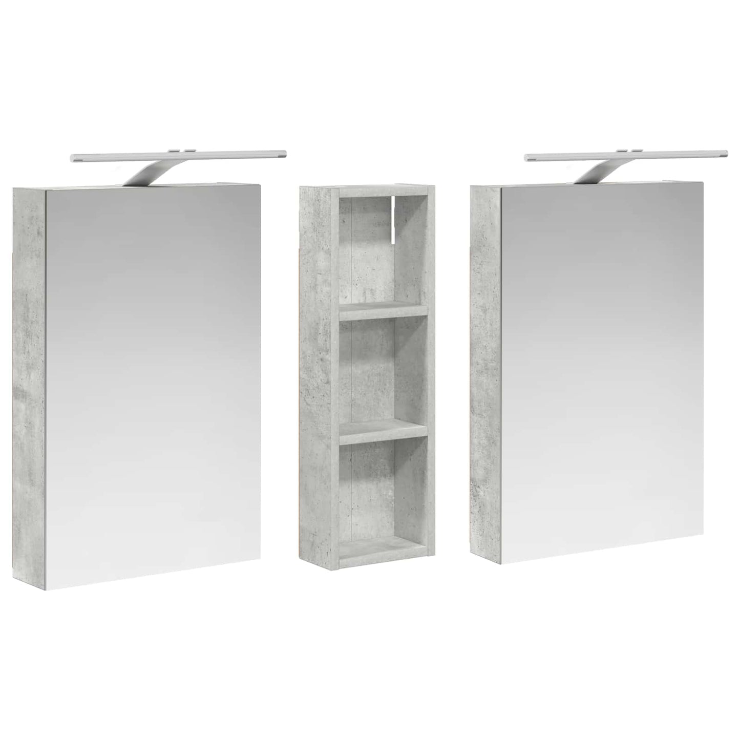 vidaXL Bathroom Cabinet Set 3 pcs 100 x 10.5 x 60.5 cm Engineered wood