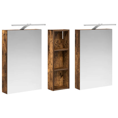 vidaXL Bathroom Cabinet Set 3 pcs 100 x 10.5 x 60.5 cm Engineered wood