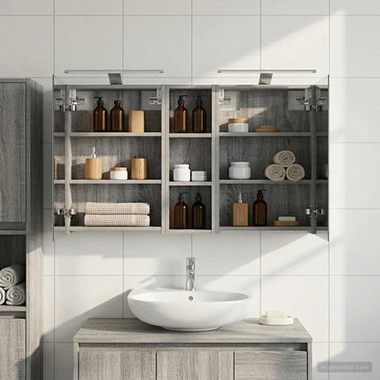 vidaXL Bathroom Cabinet Set 3 pcs 100 x 10.5 x 60.5 cm Engineered wood