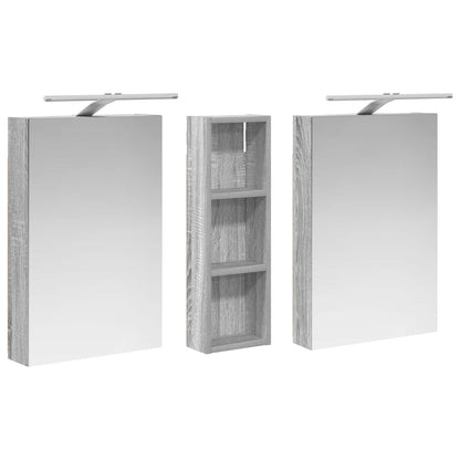 vidaXL Bathroom Cabinet Set 3 pcs 100 x 10.5 x 60.5 cm Engineered wood