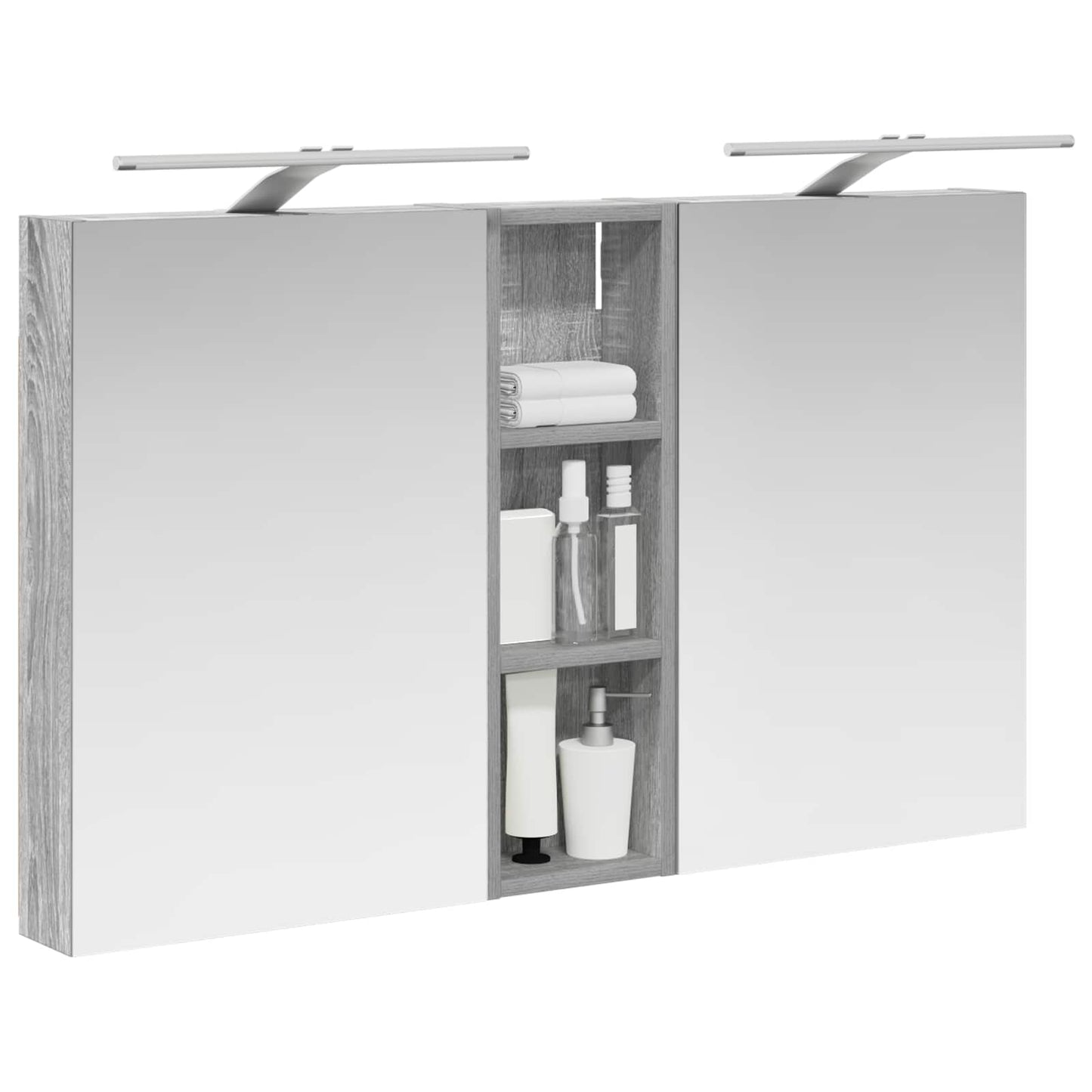 vidaXL Bathroom Cabinet Set 3 pcs 100 x 10.5 x 60.5 cm Engineered wood