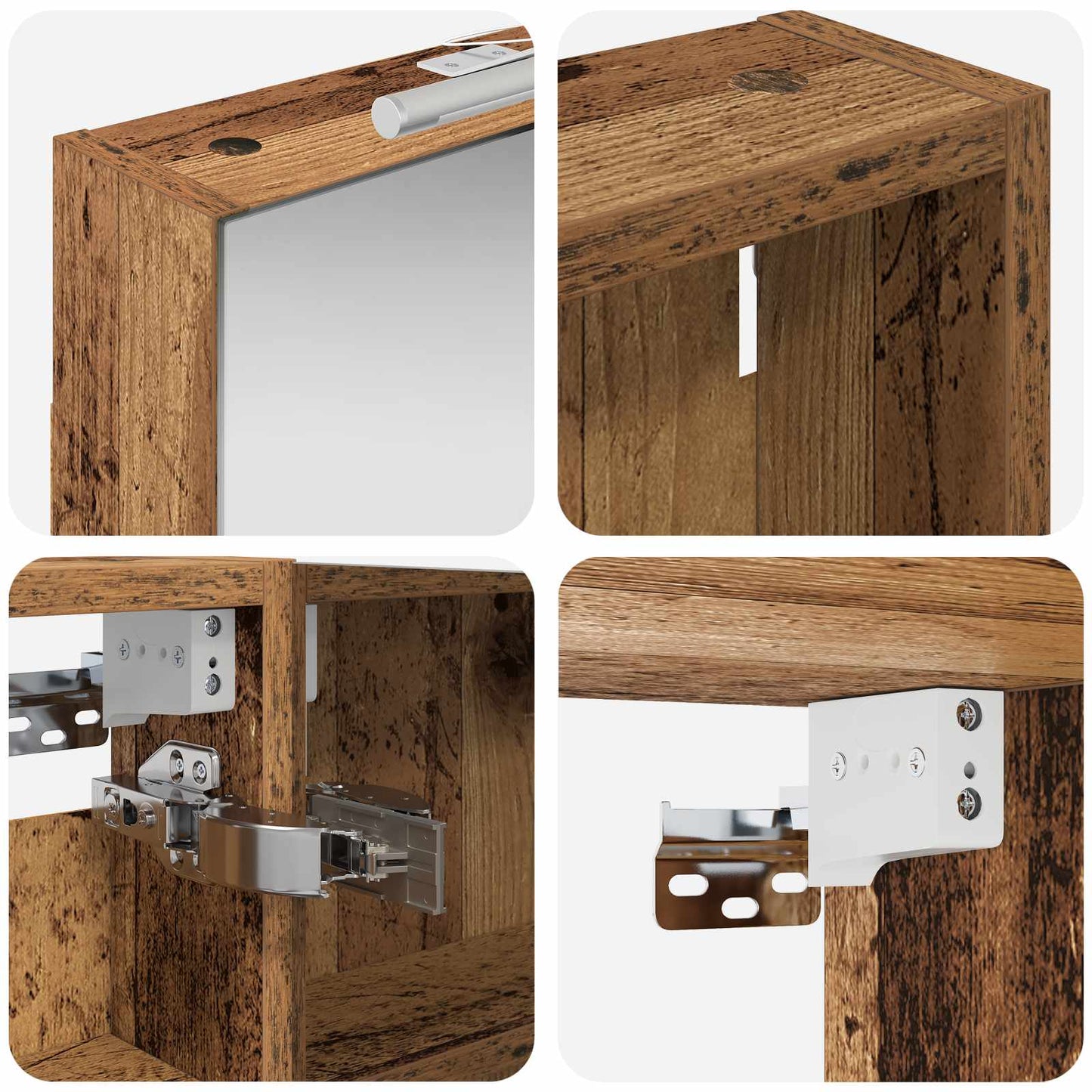 vidaXL Bathroom Cabinet Set 3 pcs 100 x 10.5 x 60.5 cm Engineered wood