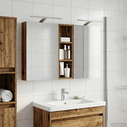 vidaXL Bathroom Cabinet Set 3 pcs 100 x 10.5 x 60.5 cm Engineered wood