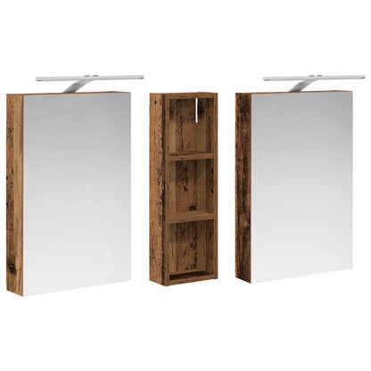 vidaXL Bathroom Cabinet Set 3 pcs 100 x 10.5 x 60.5 cm Engineered wood