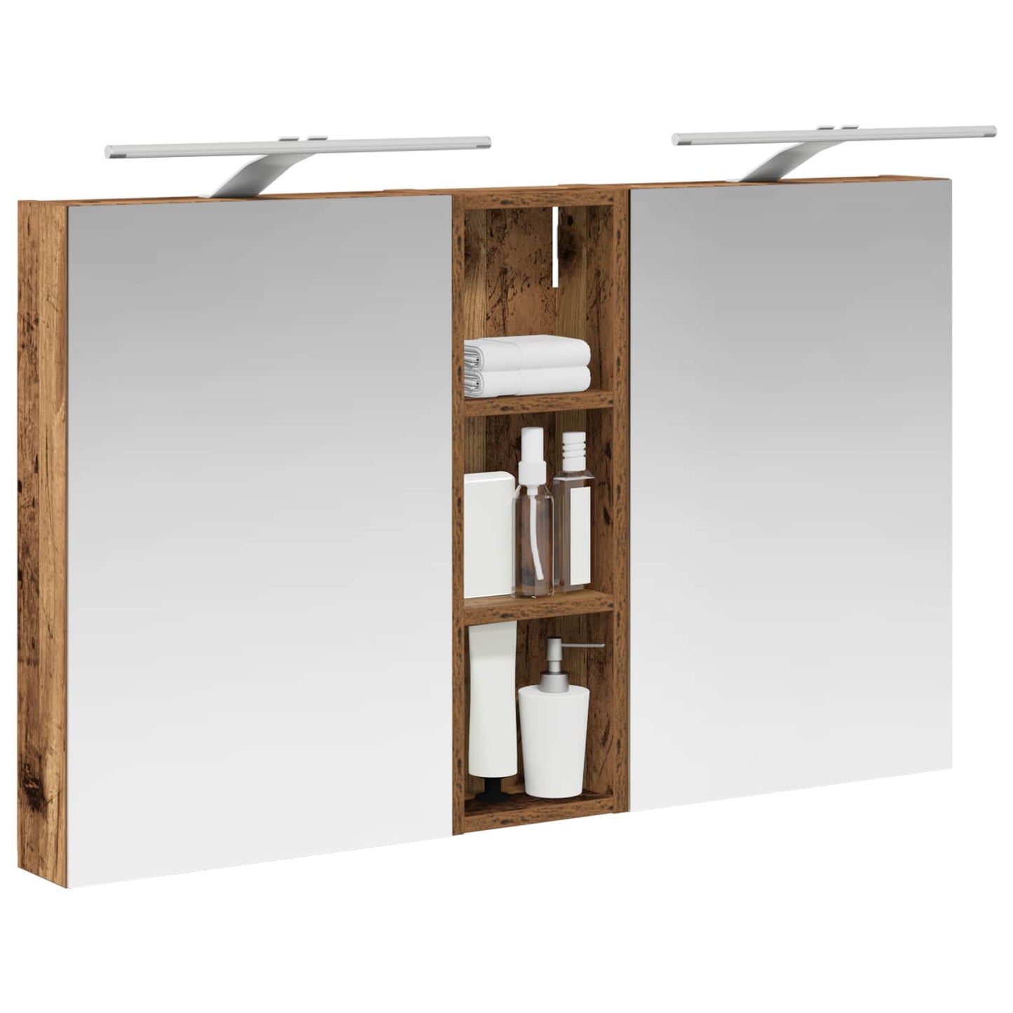 vidaXL Bathroom Cabinet Set 3 pcs 100 x 10.5 x 60.5 cm Engineered wood