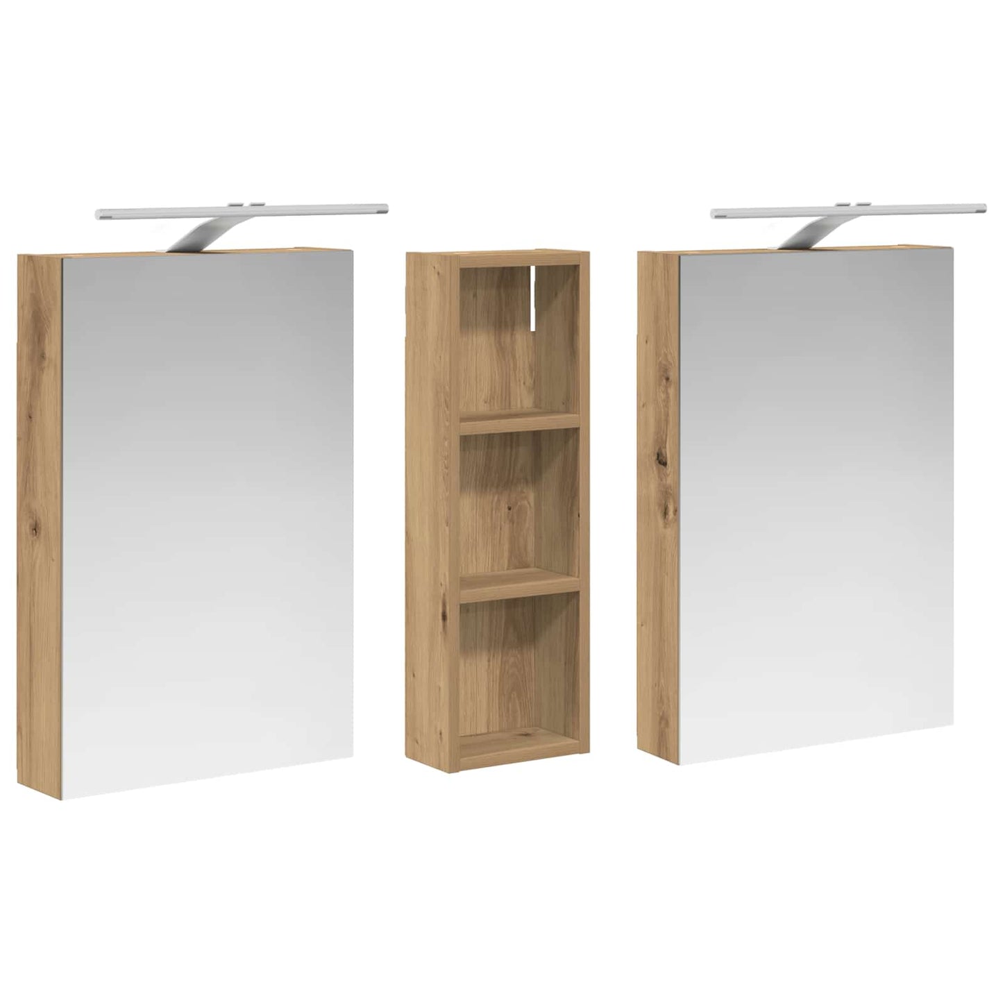 vidaXL Bathroom Cabinet Set 3 pcs 100 x 10.5 x 60.5 cm Engineered wood