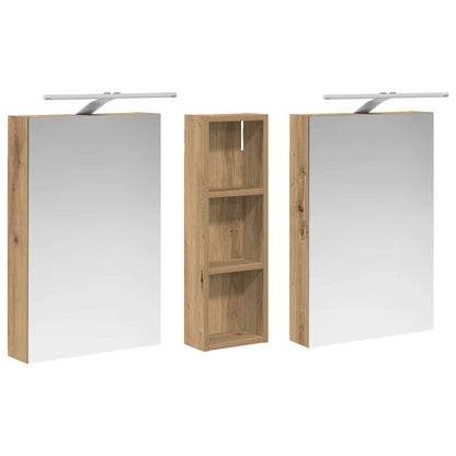 vidaXL Bathroom Cabinet Set 3 pcs 100 x 10.5 x 60.5 cm Engineered wood
