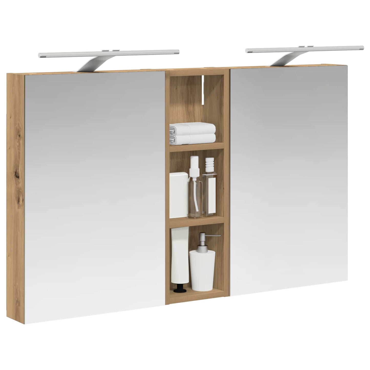 vidaXL Bathroom Cabinet Set 3 pcs 100 x 10.5 x 60.5 cm Engineered wood