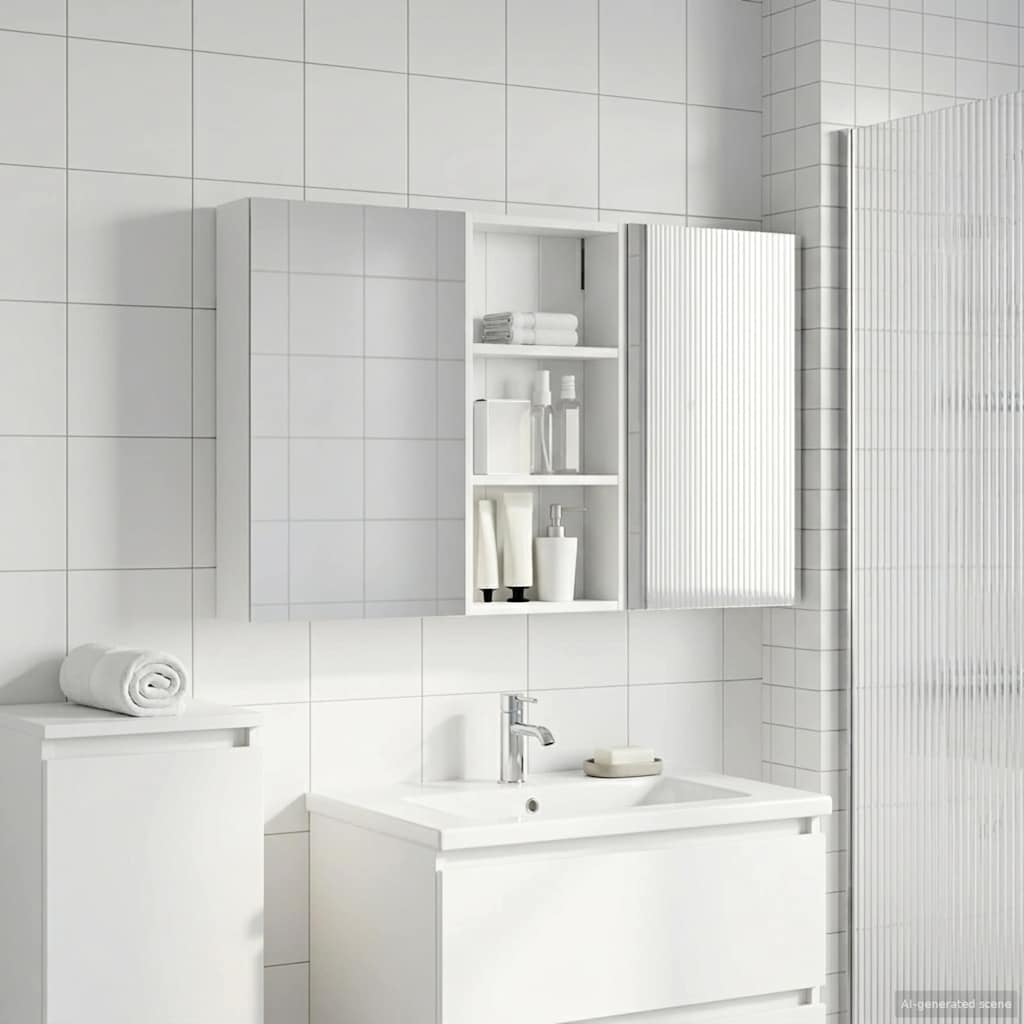 vidaXL Bathroom Cabinet Set 3 pcs 110 x 10.5 x 60.5 cm Engineered wood