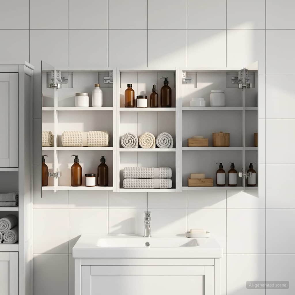 vidaXL Bathroom Cabinet Set 3 pcs 110 x 10.5 x 60.5 cm Engineered wood