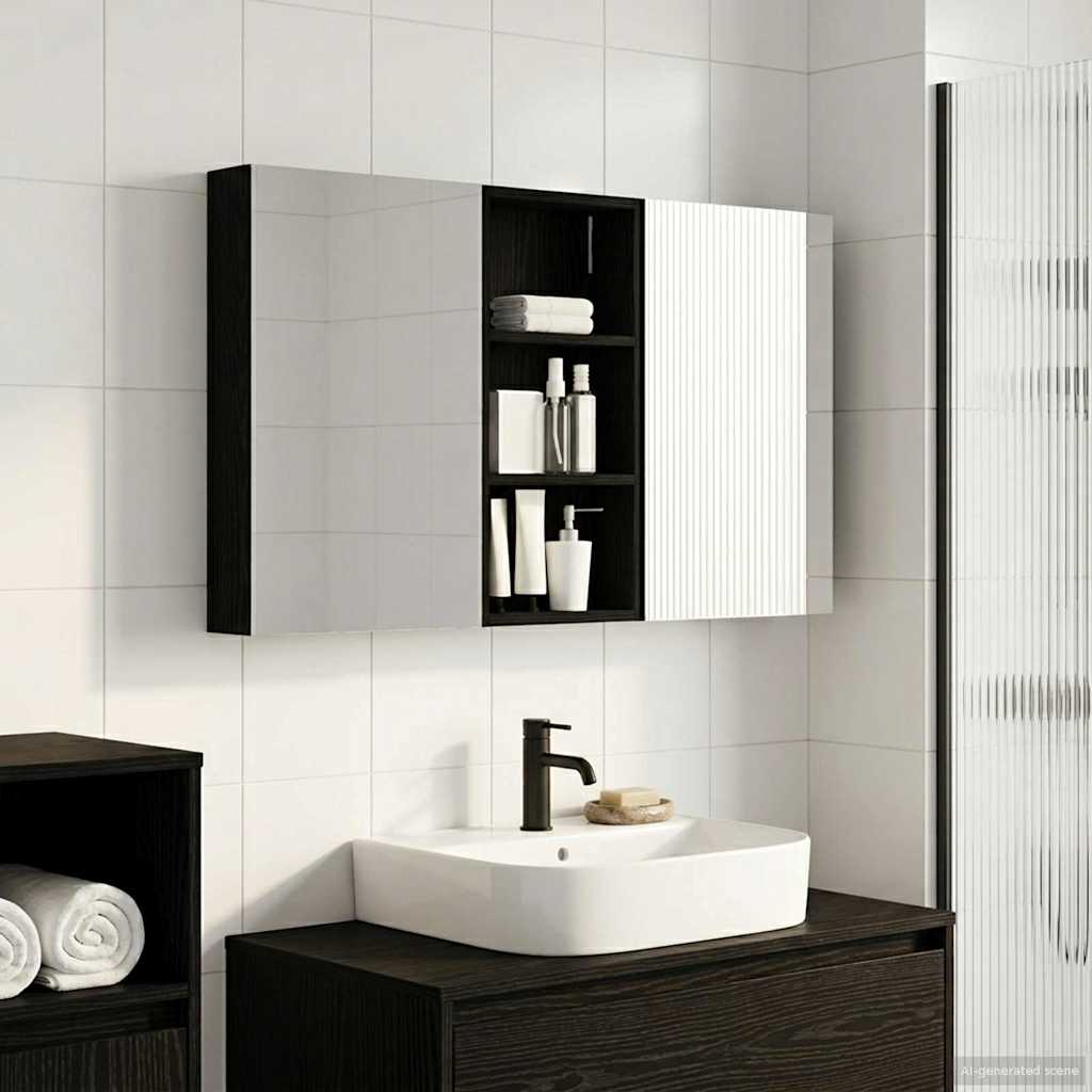 vidaXL Bathroom Cabinet Set 3 pcs 110 x 10.5 x 60.5 cm Engineered wood