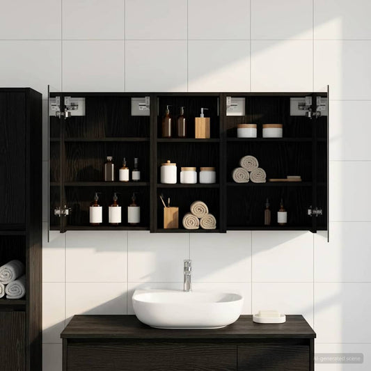 vidaXL Bathroom Cabinet Set 3 pcs 110 x 10.5 x 60.5 cm Engineered wood