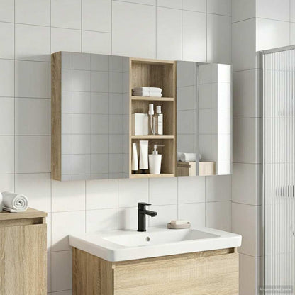 vidaXL Bathroom Cabinet Set 3 pcs 110 x 10.5 x 60.5 cm Engineered wood