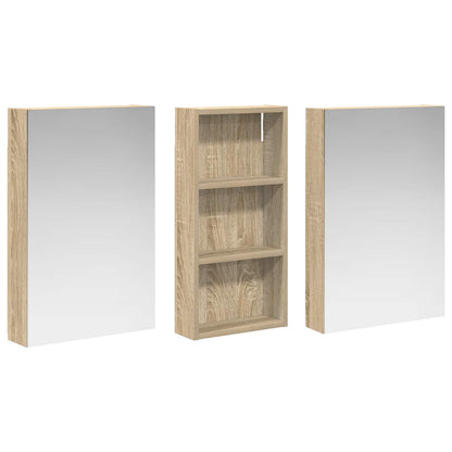 vidaXL Bathroom Cabinet Set 3 pcs 110 x 10.5 x 60.5 cm Engineered wood