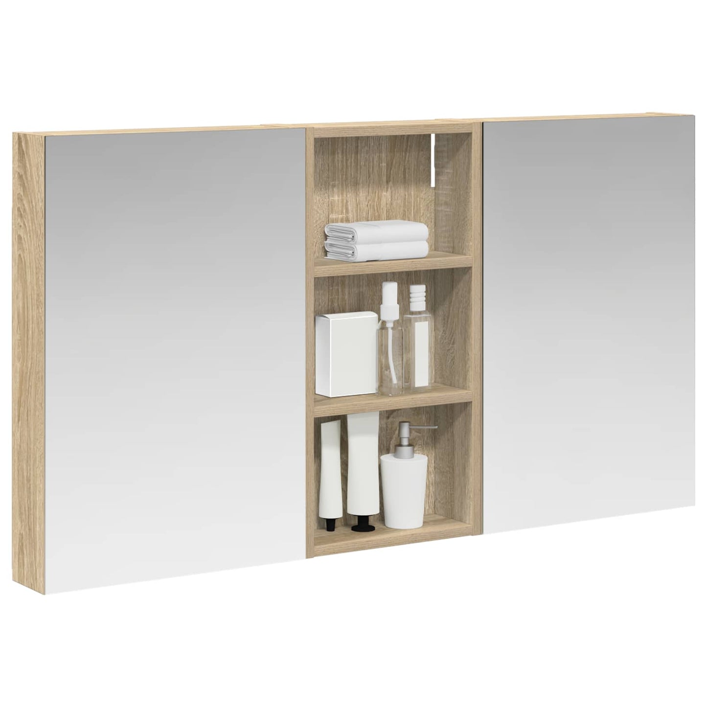 vidaXL Bathroom Cabinet Set 3 pcs 110 x 10.5 x 60.5 cm Engineered wood
