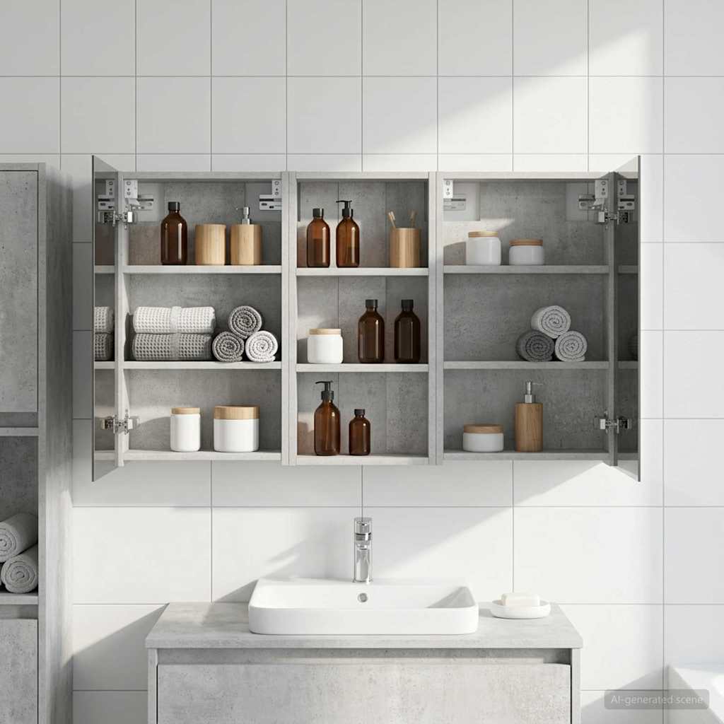 vidaXL Bathroom Cabinet Set 3 pcs 110 x 10.5 x 60.5 cm Engineered wood