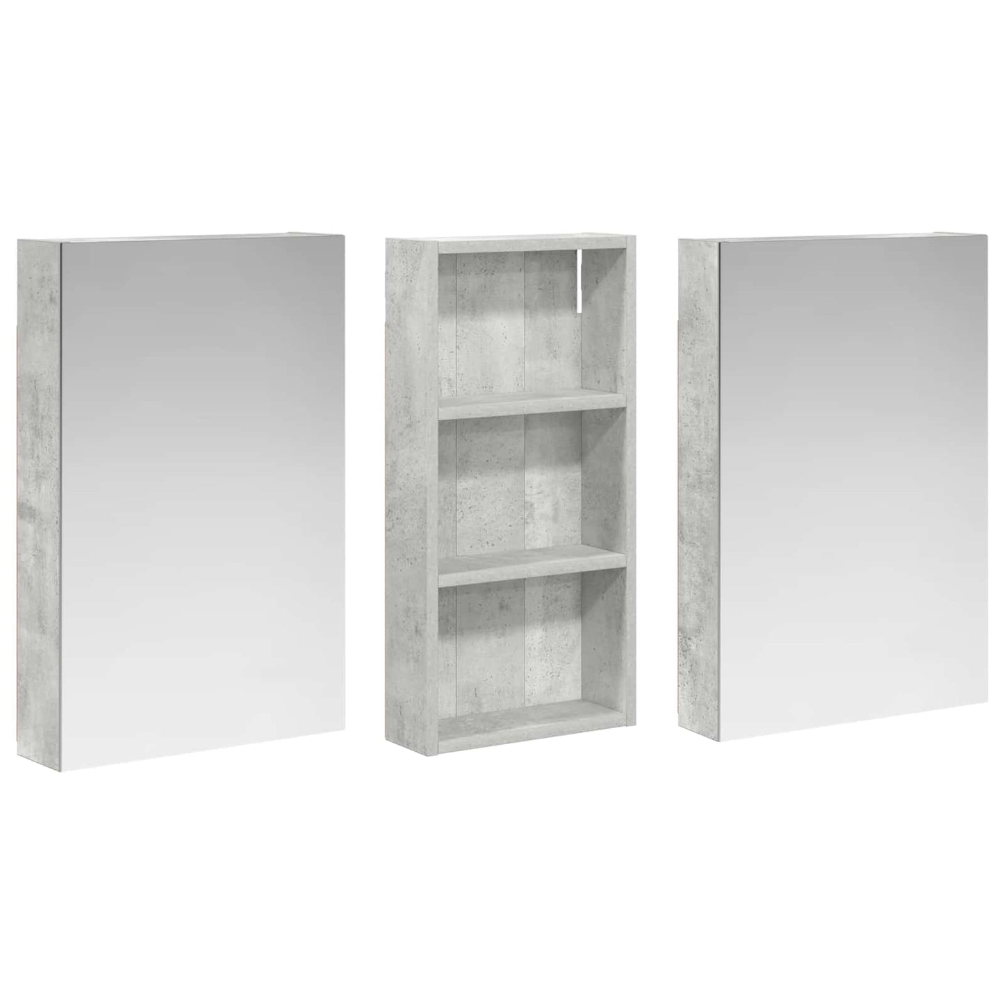 vidaXL Bathroom Cabinet Set 3 pcs 110 x 10.5 x 60.5 cm Engineered wood
