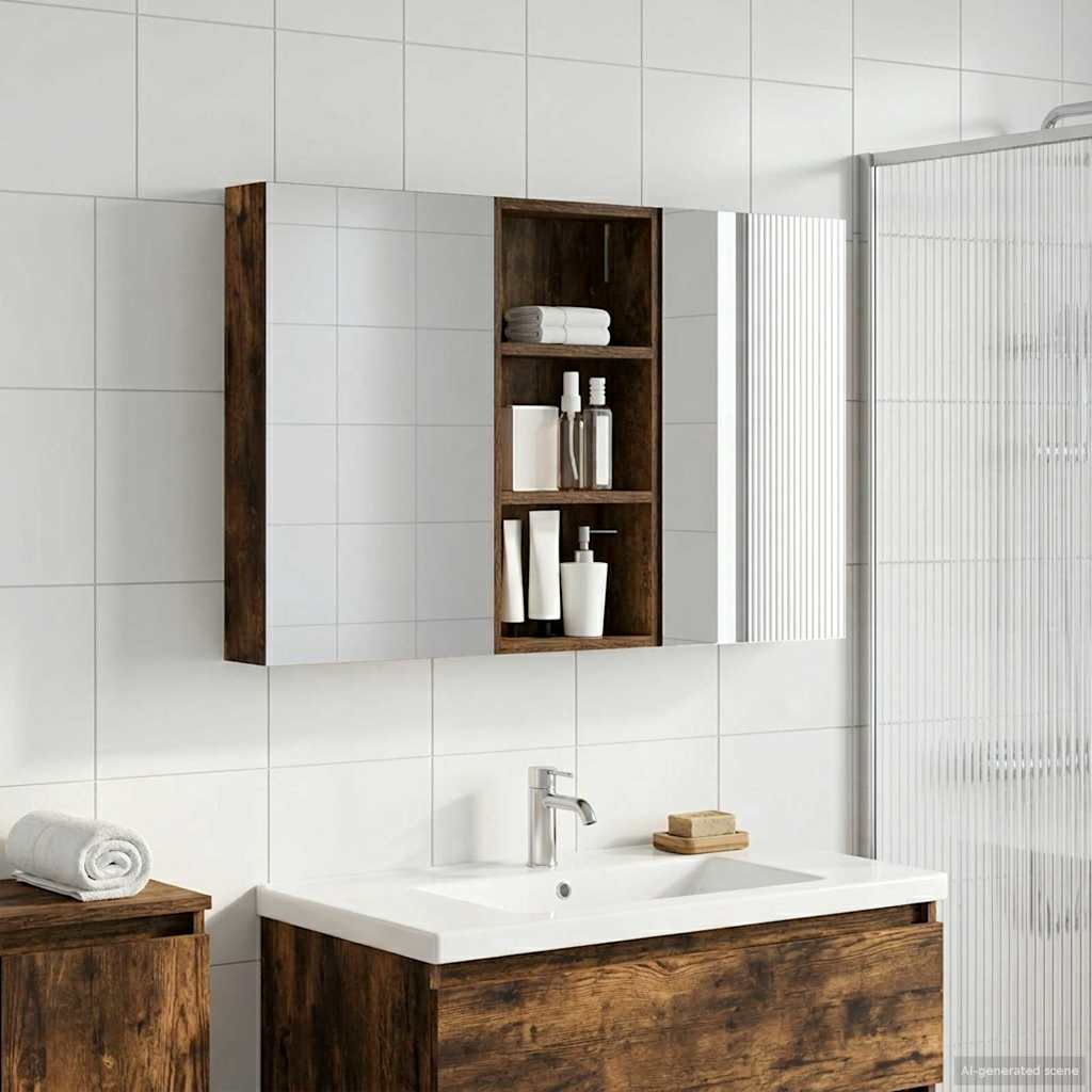 vidaXL Bathroom Cabinet Set 3 pcs 110 x 10.5 x 60.5 cm Engineered wood