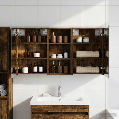 vidaXL Bathroom Cabinet Set 3 pcs 110 x 10.5 x 60.5 cm Engineered wood
