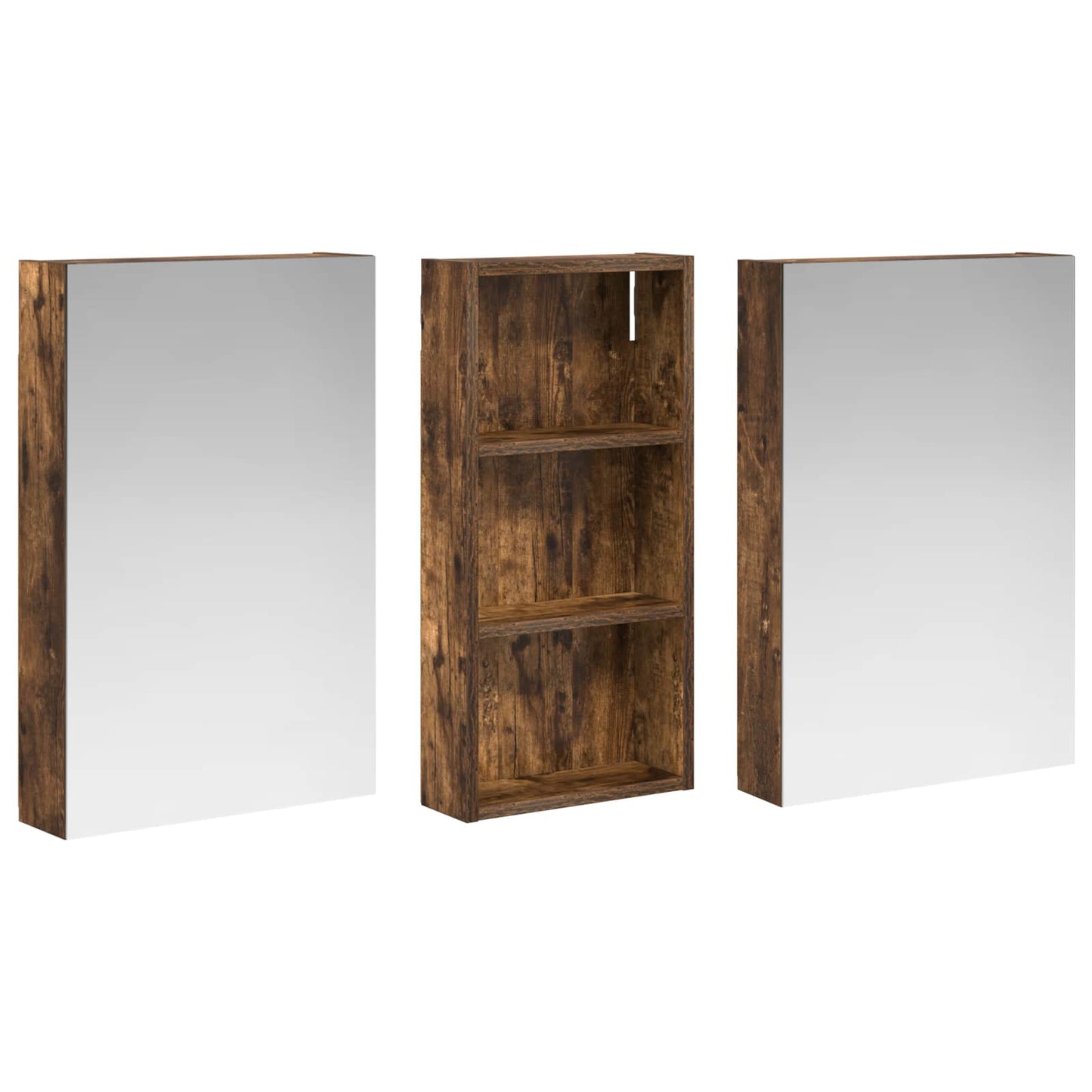 vidaXL Bathroom Cabinet Set 3 pcs 110 x 10.5 x 60.5 cm Engineered wood