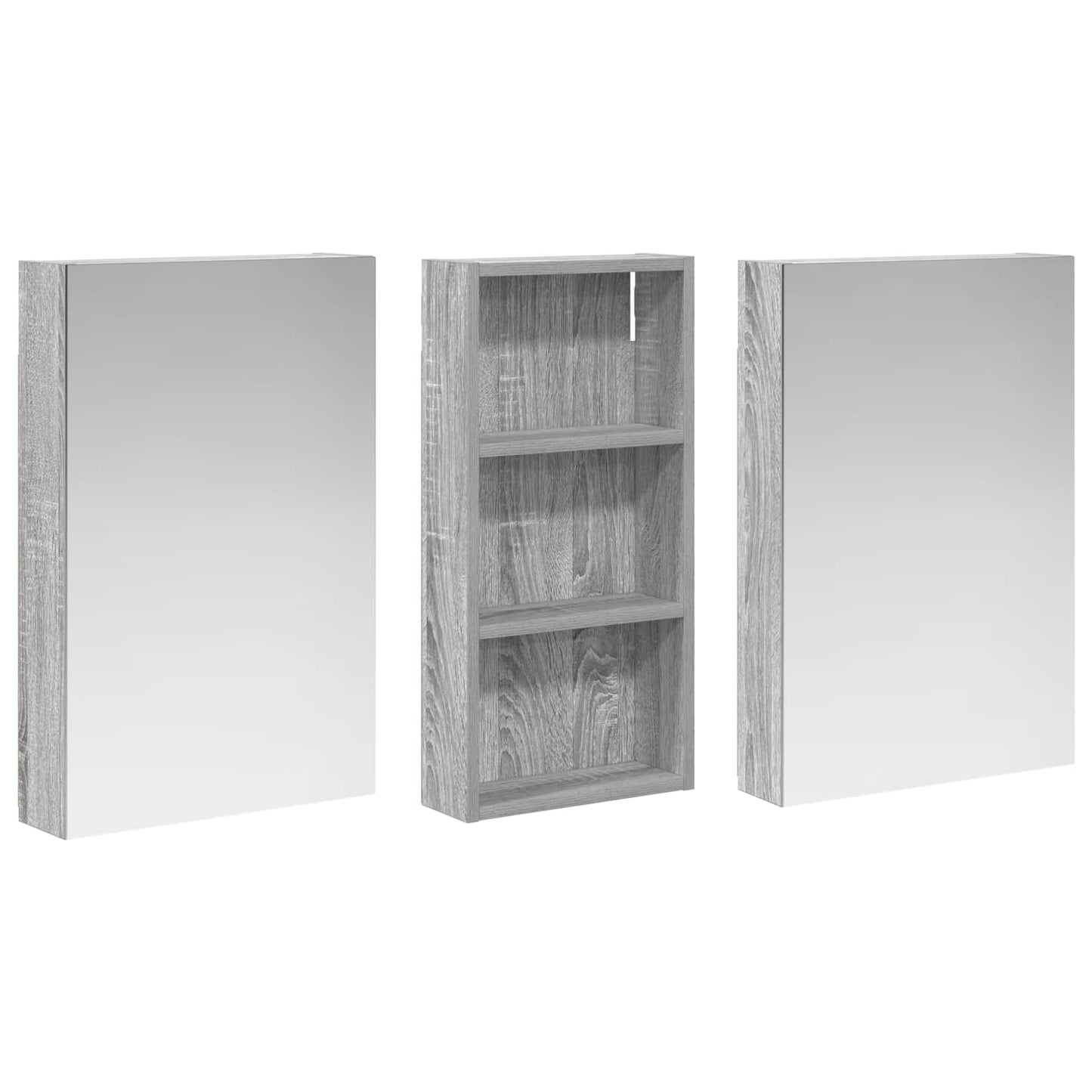 vidaXL Bathroom Cabinet Set 3 pcs 110 x 10.5 x 60.5 cm Engineered wood
