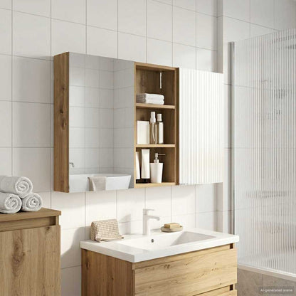 vidaXL Bathroom Cabinet Set 3 pcs 110 x 10.5 x 60.5 cm Engineered wood