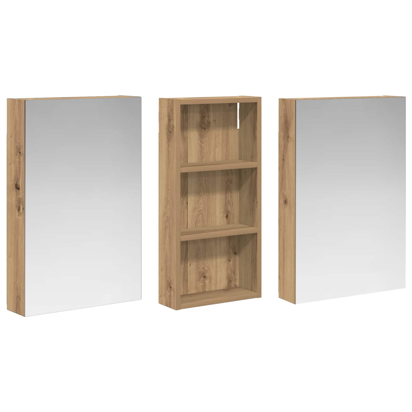 vidaXL Bathroom Cabinet Set 3 pcs 110 x 10.5 x 60.5 cm Engineered wood