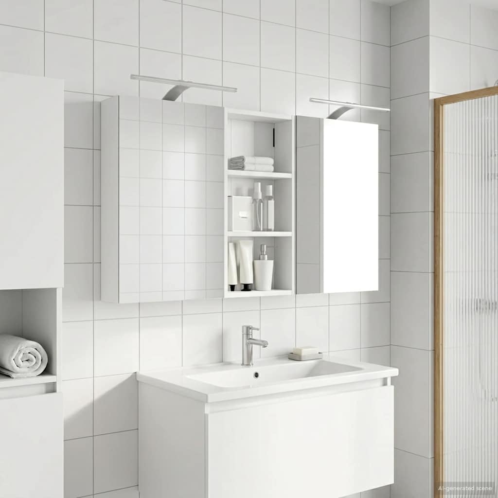 vidaXL Bathroom Cabinet Set 3 pcs 110 x 10.5 x 60.5 cm Engineered wood