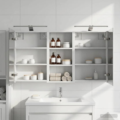 vidaXL Bathroom Cabinet Set 3 pcs 110 x 10.5 x 60.5 cm Engineered wood