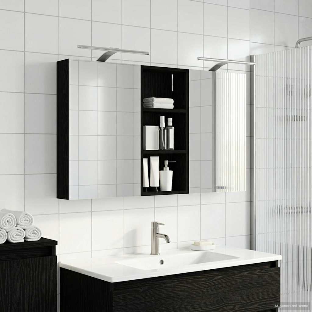 vidaXL Bathroom Cabinet Set 3 pcs 110 x 10.5 x 60.5 cm Engineered wood