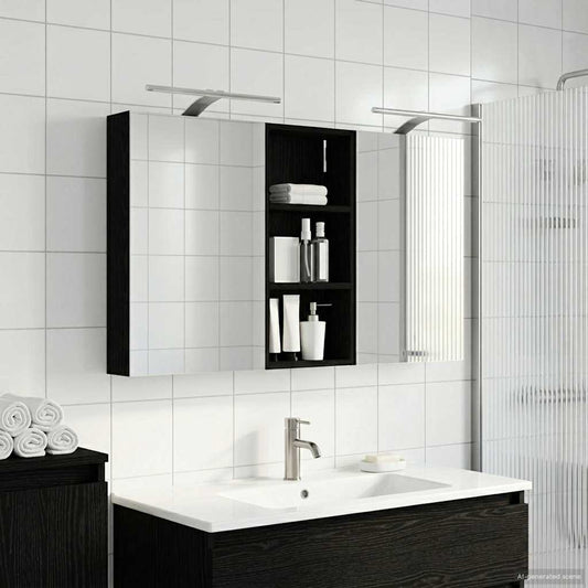 vidaXL Bathroom Cabinet Set 3 pcs 110 x 10.5 x 60.5 cm Engineered wood