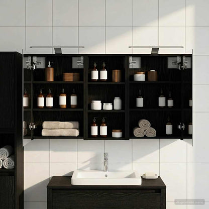 vidaXL Bathroom Cabinet Set 3 pcs 110 x 10.5 x 60.5 cm Engineered wood