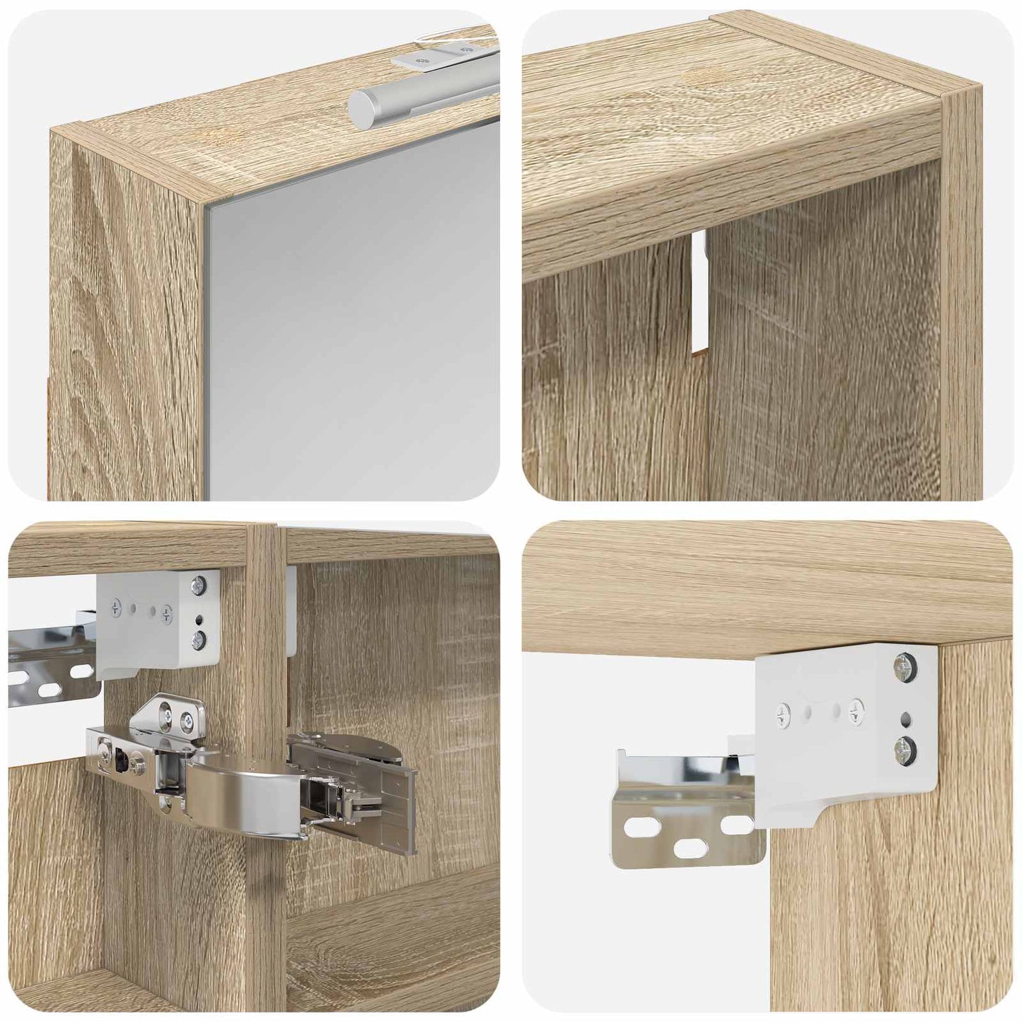 vidaXL Bathroom Cabinet Set 3 pcs 110 x 10.5 x 60.5 cm Engineered wood