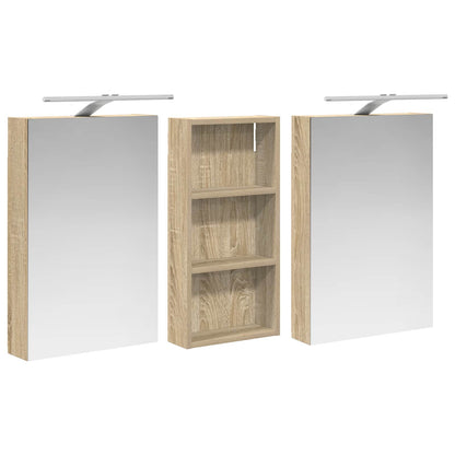 vidaXL Bathroom Cabinet Set 3 pcs 110 x 10.5 x 60.5 cm Engineered wood