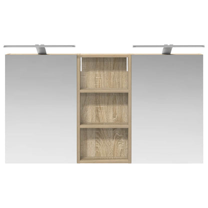 vidaXL Bathroom Cabinet Set 3 pcs 110 x 10.5 x 60.5 cm Engineered wood