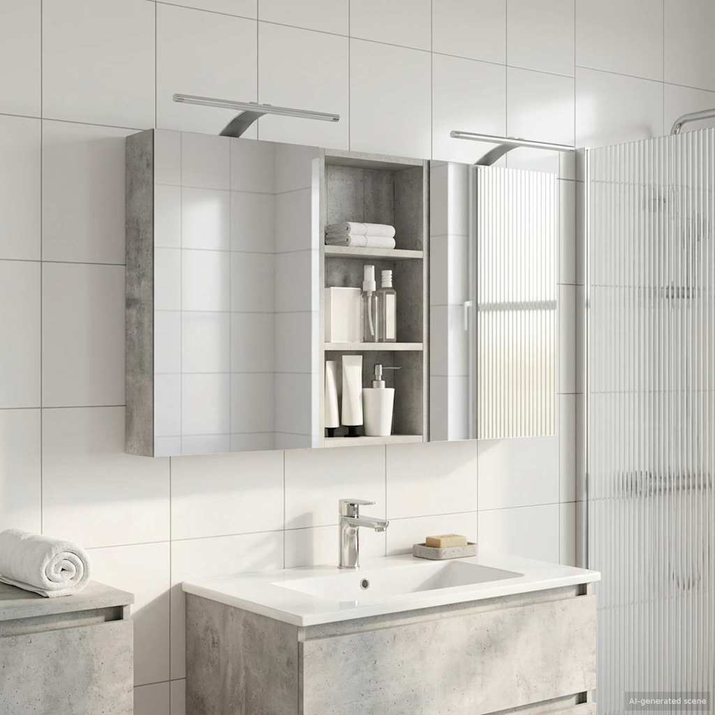 vidaXL Bathroom Cabinet Set 3 pcs 110 x 10.5 x 60.5 cm Engineered wood
