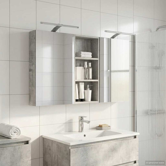 vidaXL Bathroom Cabinet Set 3 pcs 110 x 10.5 x 60.5 cm Engineered wood
