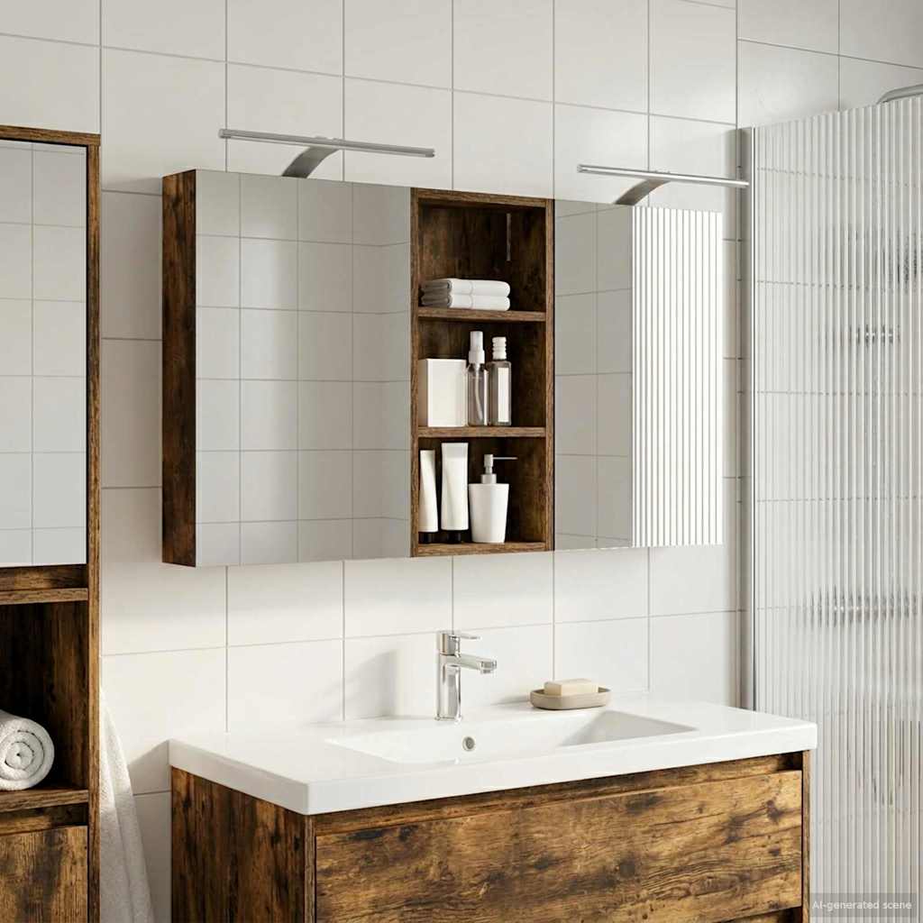 vidaXL Bathroom Cabinet Set 3 pcs 110 x 10.5 x 60.5 cm Engineered wood