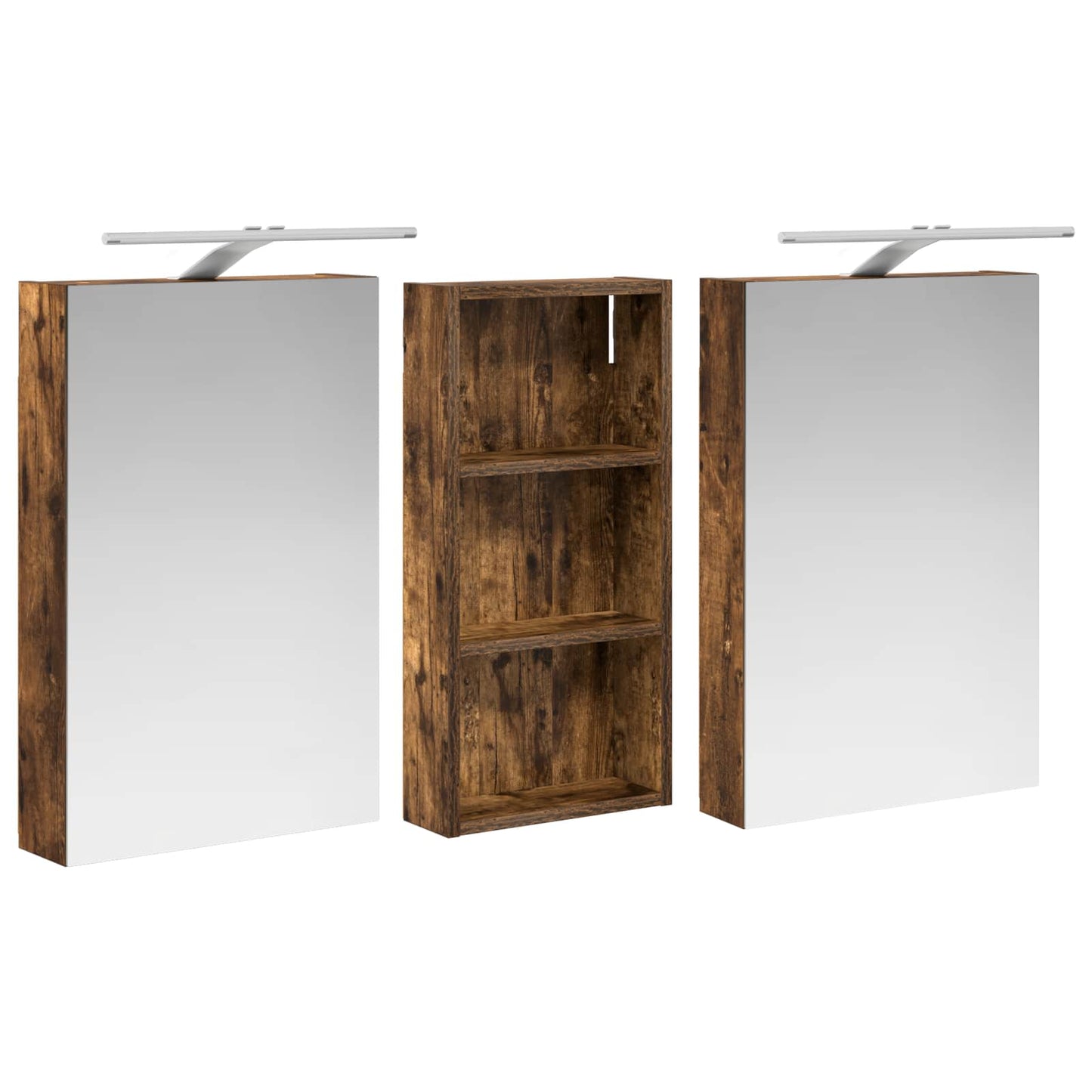 vidaXL Bathroom Cabinet Set 3 pcs 110 x 10.5 x 60.5 cm Engineered wood