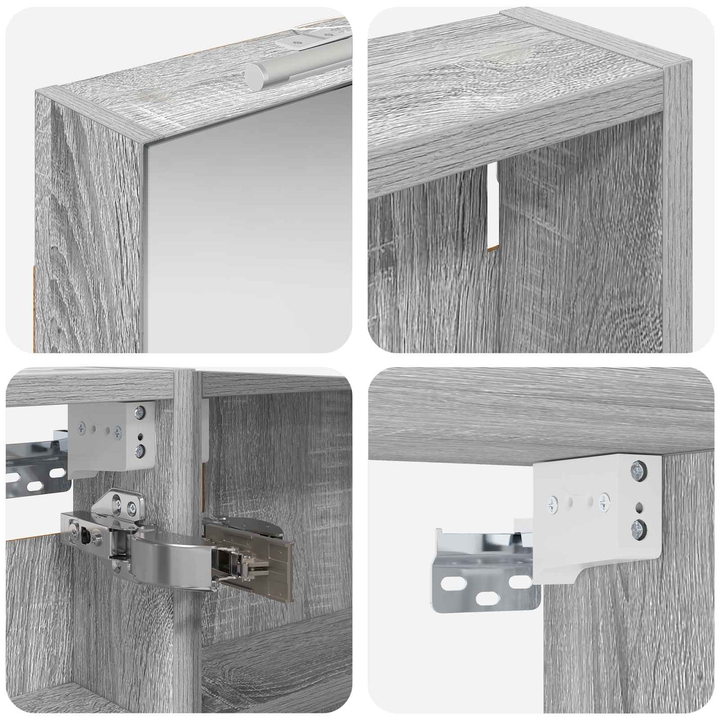 vidaXL Bathroom Cabinet Set 3 pcs 110 x 10.5 x 60.5 cm Engineered wood