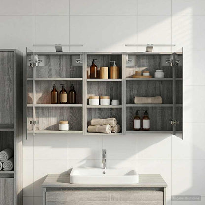 vidaXL Bathroom Cabinet Set 3 pcs 110 x 10.5 x 60.5 cm Engineered wood