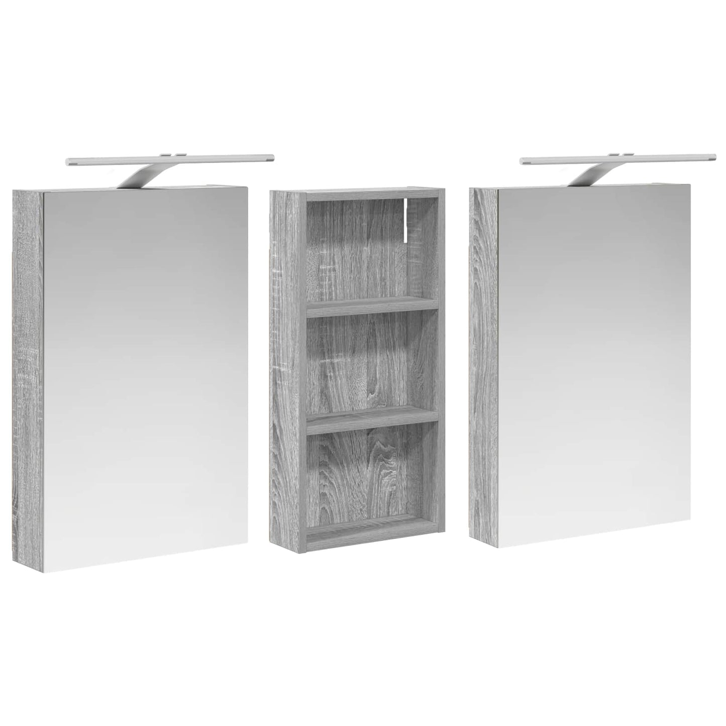 vidaXL Bathroom Cabinet Set 3 pcs 110 x 10.5 x 60.5 cm Engineered wood