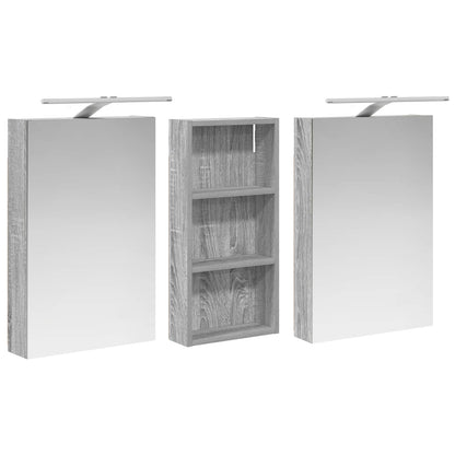 vidaXL Bathroom Cabinet Set 3 pcs 110 x 10.5 x 60.5 cm Engineered wood