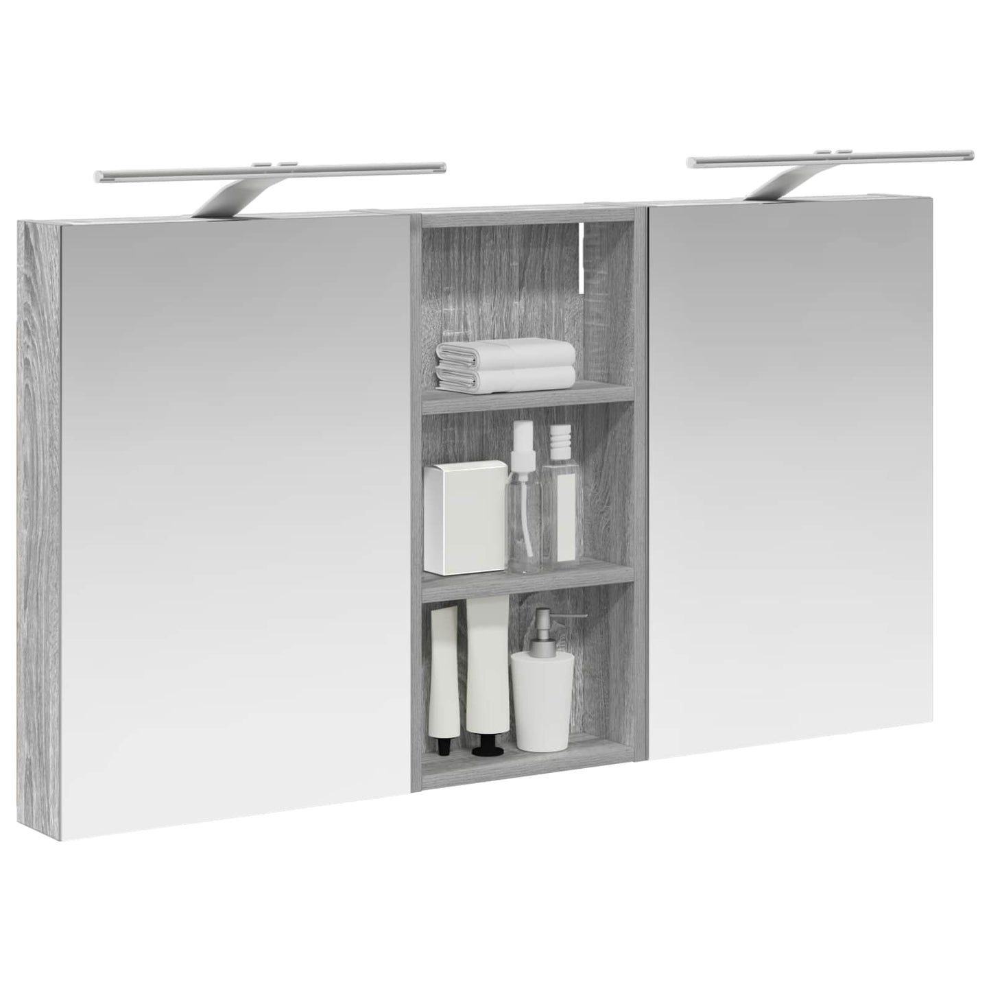 vidaXL Bathroom Cabinet Set 3 pcs 110 x 10.5 x 60.5 cm Engineered wood