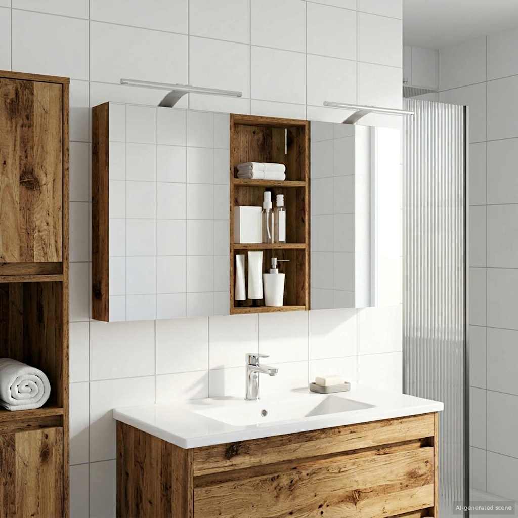 vidaXL Bathroom Cabinet Set 3 pcs 110 x 10.5 x 60.5 cm Engineered wood