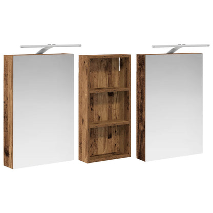 vidaXL Bathroom Cabinet Set 3 pcs 110 x 10.5 x 60.5 cm Engineered wood