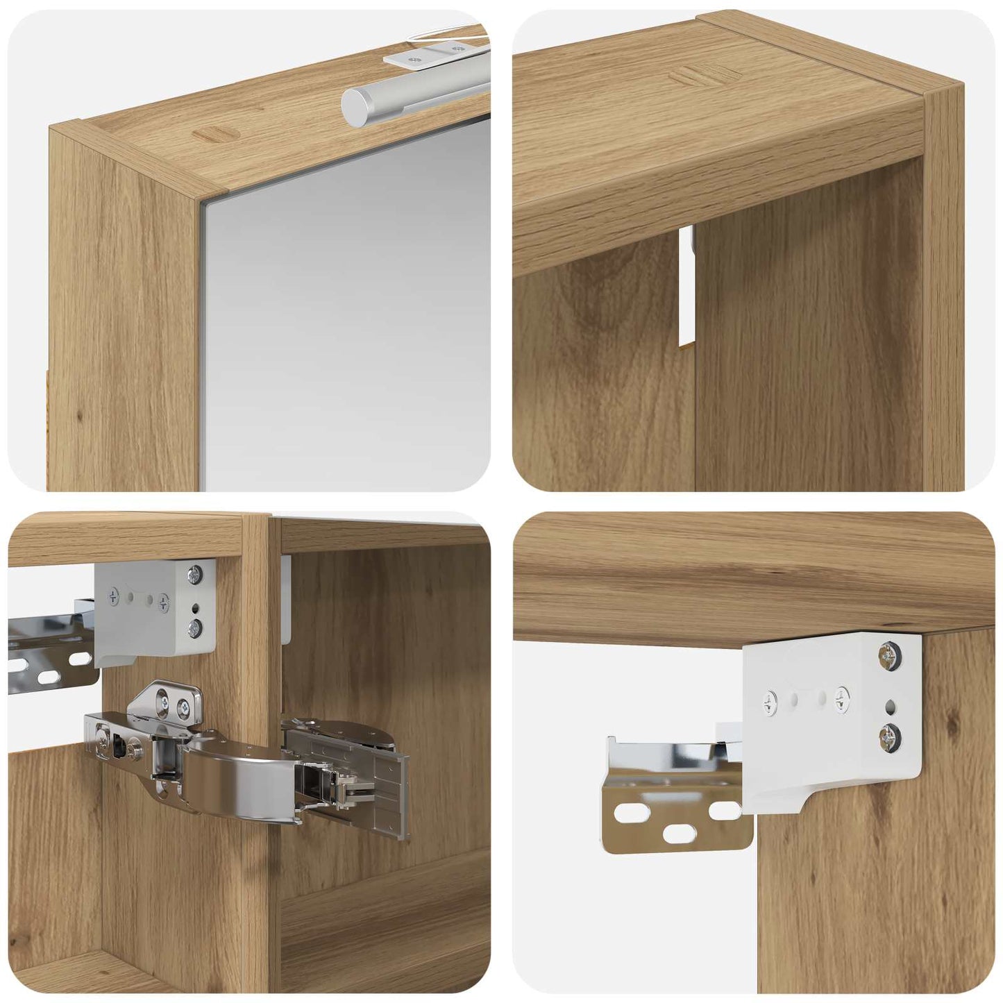 vidaXL Bathroom Cabinet Set 3 pcs 110 x 10.5 x 60.5 cm Engineered wood