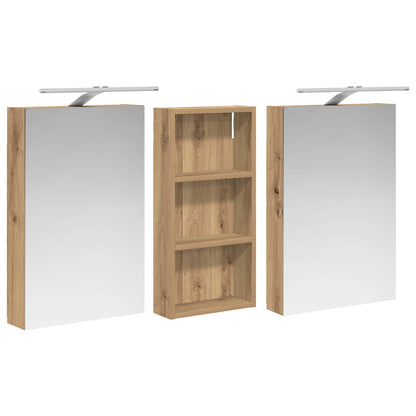 vidaXL Bathroom Cabinet Set 3 pcs 110 x 10.5 x 60.5 cm Engineered wood