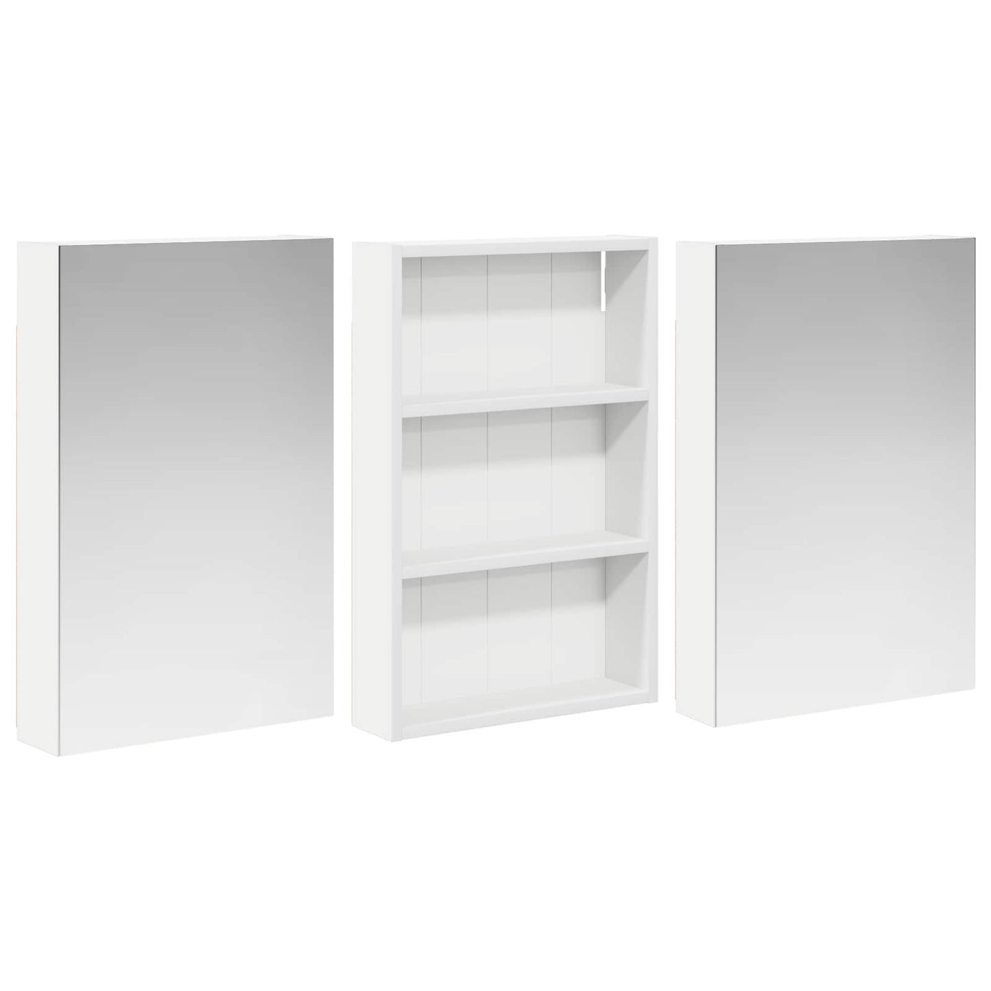vidaXL Bathroom Cabinet Set 3 pcs 120 x 10.5 x 60.5 cm Engineered wood