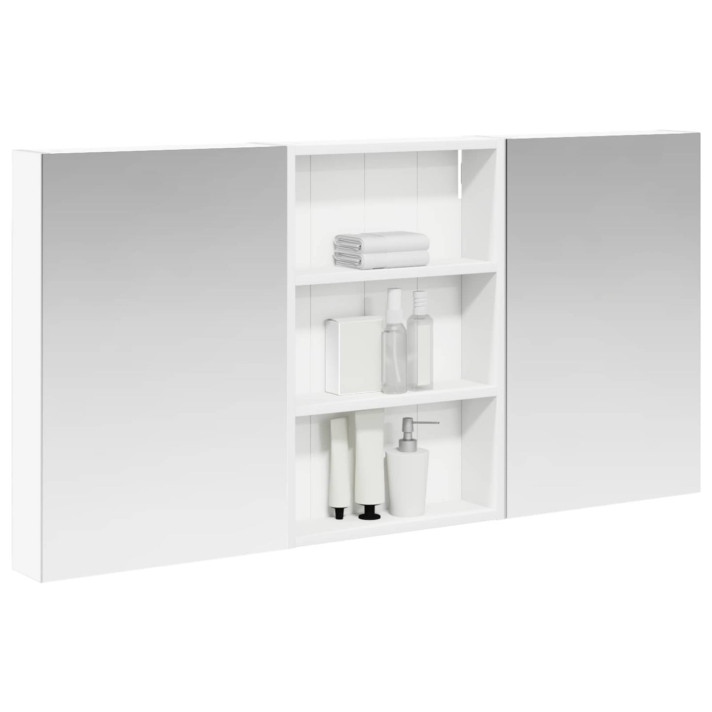 vidaXL Bathroom Cabinet Set 3 pcs 120 x 10.5 x 60.5 cm Engineered wood